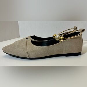 Tan Flats with Embellishments, Size 42 (10)